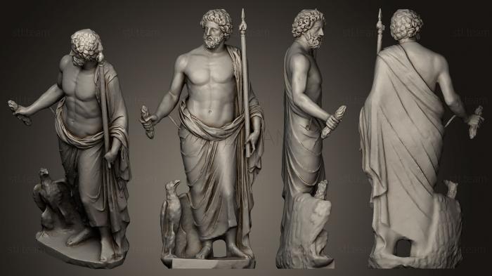 Статуи античные и исторические Xeus Louvre Museum